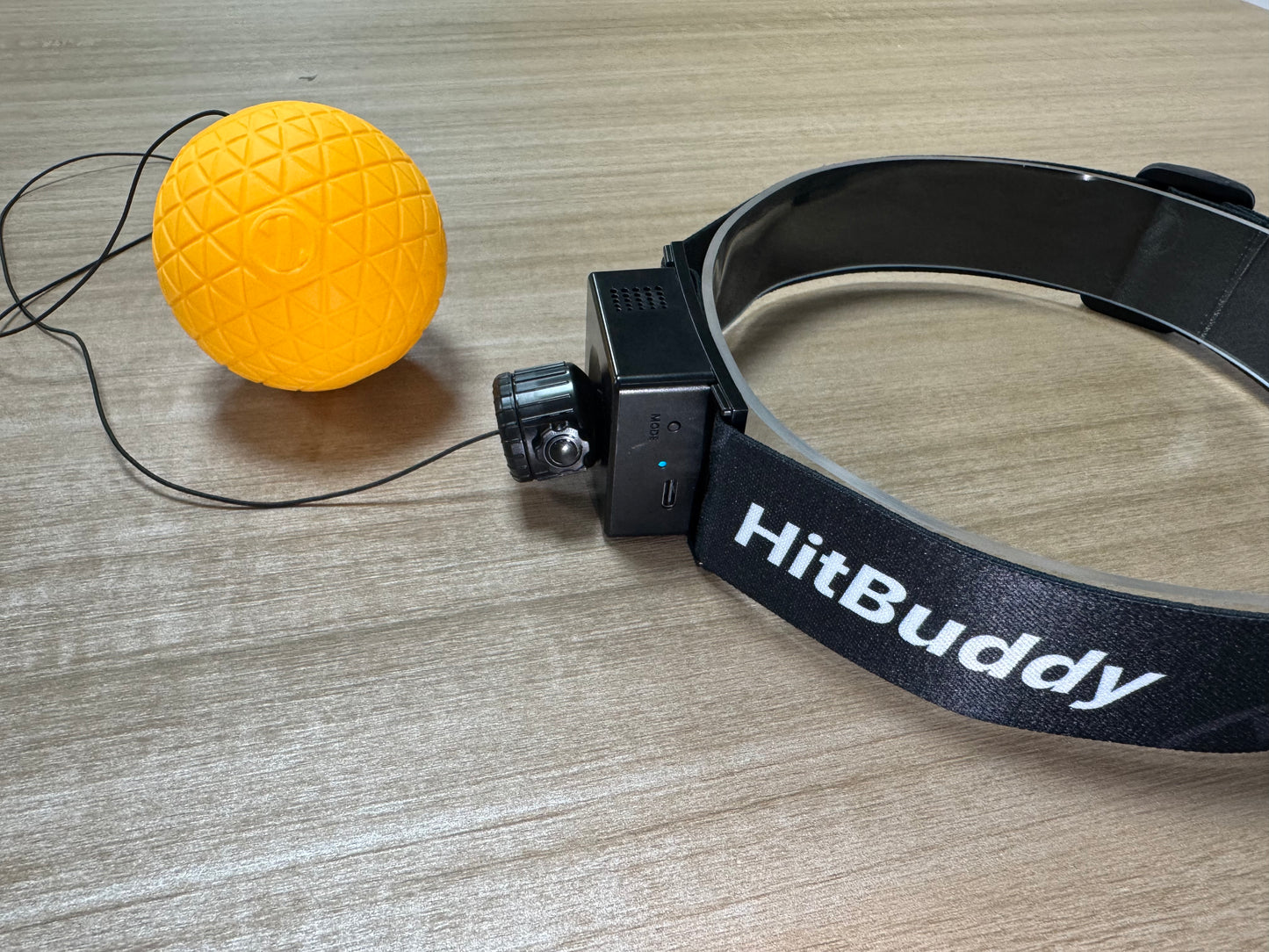 HitBuddy H1 boxing reflex balls with wearable headbands featuring built-in electronic hit-counting sensors